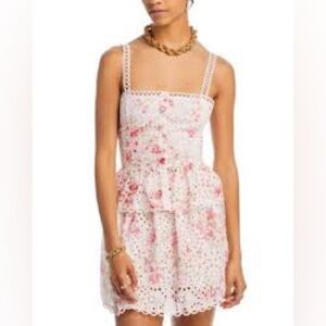 NWT AQUA Women’s Romantic Eyelet Lace Top Large